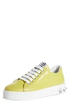 Miu Miu Crystal Detail Skate Platform Sneaker In Sole Yellow