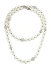 KENNETH JAY LANE 2-STRAND GLASS PEARL & CRYSTAL FIREBALL STATION NECKLACE,400012323879