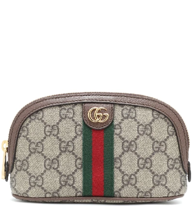 Gucci Ophidia Gg Small Cosmetics Case In Brown