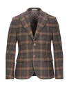 Daniele Alessandrini Suit Jackets In Dark Brown