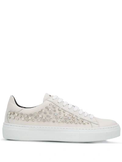 Fabiana Filippi Crystal-embellishment Low-top Trainers In White