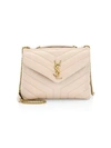 Saint Laurent Small Loulou Matelassé Leather Shoulder Bag In Neutrals