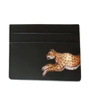 ALEPEL Leopard Black Cardholder