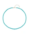 MATEO TURQUOISE BEADED NECKLACE - 4MM BEADS