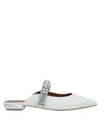 Kurt Geiger Womens White Princely Embellished-strap Leather Mules 36 In White