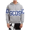 Gcds Large Logo Patch Hoodie In Grey