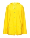 Rains Long Jacket In Yellow In Yellow
