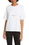 Saint Laurent Cotton T-shirt With Frontal Iconic Print In Blanc