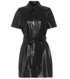 Nanushka Black Halli Shirt Vegan Leather Dress In Black