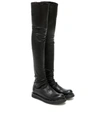 RICK OWENS CREEPER STOCKING OVER-THE-KNEE BOOTS,P00483818
