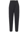 ALEXANDER MCQUEEN HIGH-RISE WOOL TAPERED PANTS,P00491333