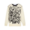 OFF-WHITE FLOWERS CREAM FLORAL-INTARSIA WOOL JUMPER,3385473
