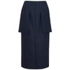 THE ROW JENNA NAVY WOOL-BLEND MIDI SKIRT,3194380