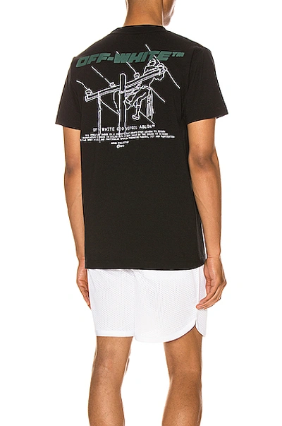 Off-white Trellis Worker Tee In Black & Green