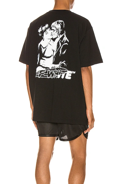Off-white Kiss 21 Over Tee In Black & White