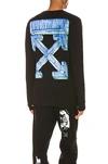 OFF-WHITE MARKER LONG SLEEVE TEE,OFFF-MS193