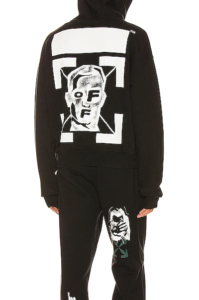 Off-white Masked Face Over Hoodie In Black & White