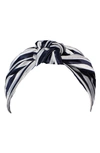 Slip Knot Headband In Navy Stripe