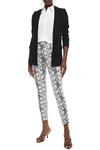 FRAME ALI CROPPED SNAKE-PRINT HIGH-RISE SKINNY JEANS,3074457345622897183