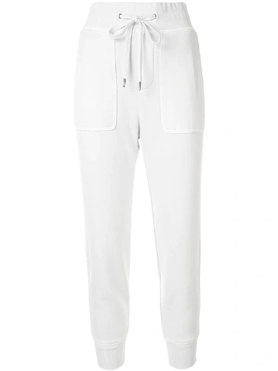 James Perse Lotus Cotton-jersey Track Pants In White