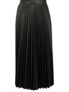 Shop Mm6 Maison Margiela Pleated Midi Skirt In Black