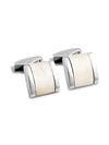 ZEGNA STERLING SILVER & MOTHER-OF-PEARL CUFFLINKS,0400012777767