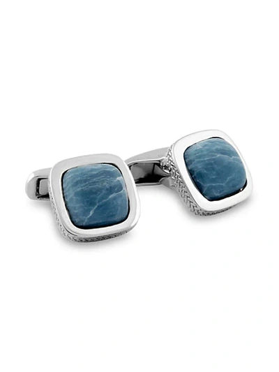 Zegna Sterling Silver & Pietersite Cufflinks