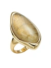 ALEXIS BITTAR LUCITE 10K GOLDPLATED RING,0400012735559