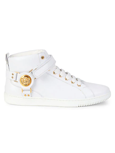 white and gold versace sneakers