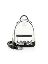 MCM MINI LOGO CROSSBODY LEATHER BACKPACK,0400012586603