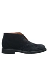 Doucal's Man Ankle Boots Midnight Blue Size 8.5 Soft Leather