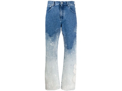 Pre-owned Off-white Shaped Baggy Denim Jeans Bleached Blue