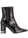 TOGA CONTRAST PANEL HARDWARE DETAIL ANKLE BOOTS