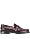 Toga Virilis Hardware Embellished Low Heel Loafers In Red