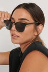 NA-KD ROUNDED OVER FRAME SUNGLASSES - BLACK