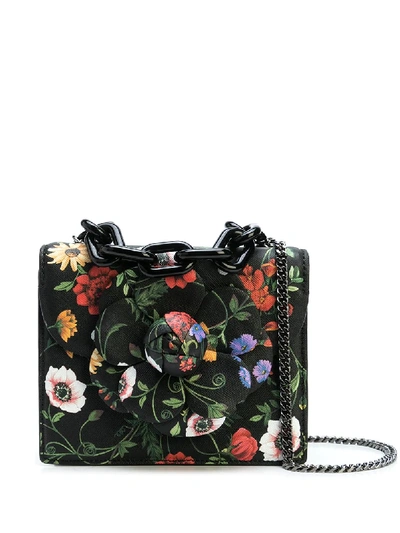 Oscar De La Renta Mini Printed Trio Tote In Black