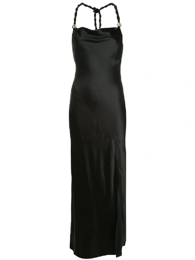 Nicholas Side-slit Halterneck Dress In Black