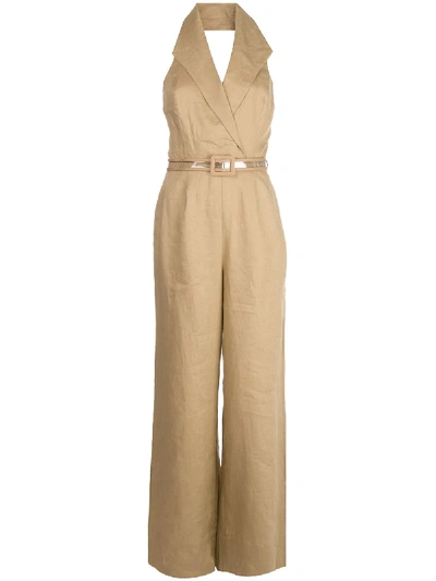 Nicholas Marie Tailored-style Jumpsuit In Brown