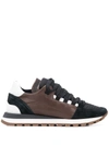 BRUNELLO CUCINELLI RIPSTOP-PANEL LOW TOP TRAINERS