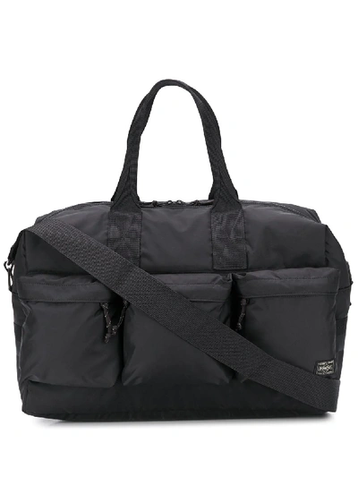 Porter-yoshida & Co Multi-pocket Logo Holdall In Black