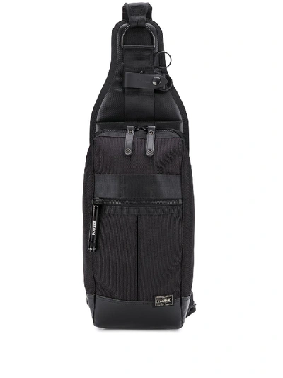 Porter-yoshida & Co Logo Patch Crossbody Bag In Black