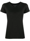 Majestic Soft Touch Short-sleeve Crewneck T-shirt In Black