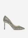 JIMMY CHOO DECOLLETE’ ROMY 85 IN TESSUTO GLITTERATO