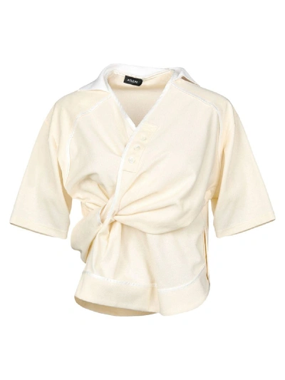Atlein Ivory Silk-blend Shirt In White