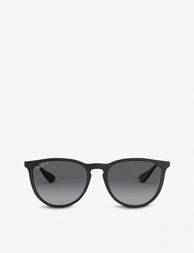 RAY BAN WOMENS BLACK RB4171 ERIKA NYLON ACETATE ROUND-FRAME SUNGLASSES,27349632