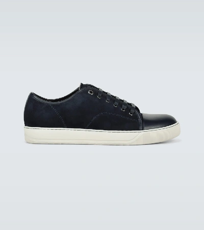 Lanvin Dbb1 Suede Sneakers In Dark Blue