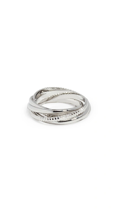 Jules Smith Thin 5 In 1 Ring In Silver