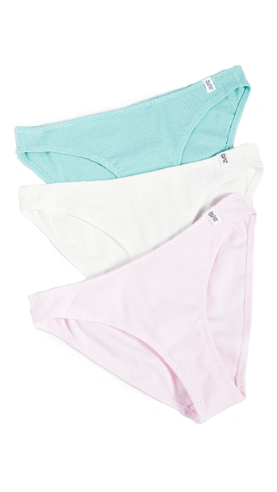 Les Girls Les Boys 3 Pack Jersey Mini Briefs In Lilac/wasabi/ivory