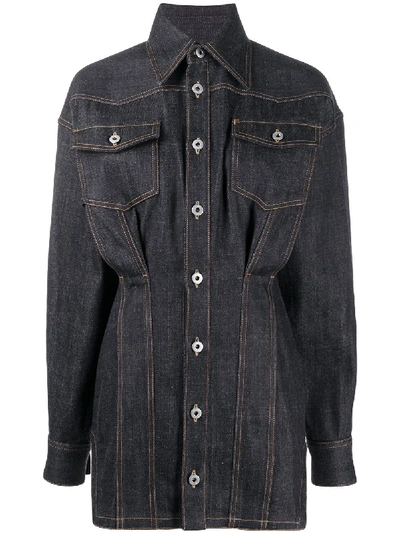 Fenty Denim Corset Dress In Black