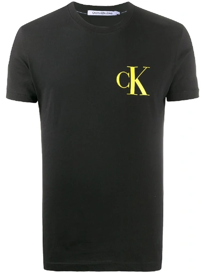 Calvin Klein Jeans Est.1978 Schmales T-shirt Mit Logo In Black